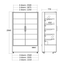 Regał chłodniczy MDC1290BB | 1292 l