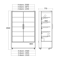 Regał chłodniczy MDC1290BB | 1292 l