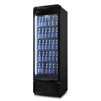 Szafa chłodnicza przeszklona RQ380-BLACK | 595x600x1870 mm | 377 l