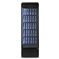 Szafa chłodnicza przeszklona RQ380-BLACK | 595x600x1870 mm | 377 l