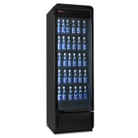 Szafa chłodnicza przeszklona RQ380-BLACK | 595x600x1870 mm | 377 l