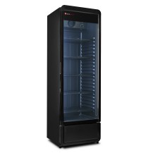 Szafa chłodnicza przeszklona RQ380-BLACK | 595x600x1870 mm | 377 l