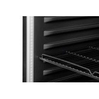 Szafa chłodnicza przeszklona RQ380-BLACK | 595x600x1870 mm | 377 l