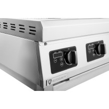 Kuchnia indukcyjna z rantem | 4-palnikowa | 12 kW | 400 V | podstawa otwarta | spawana | 750x700x850 mm