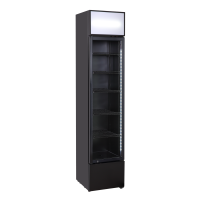 Szafa chłodnicza przeszklona Resto Quality DCC217BD | 390x479x1880 mm | czarny | 160 l