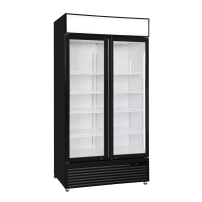 Szafa chłodnicza przeszklona Resto Quality DCC802BWD | 1000x695x2023 mm | czarny (wnętrze białe) | 776 l