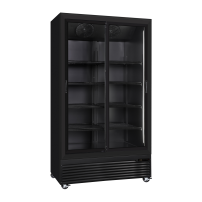 Szafa chłodnicza przeszklona Resto Quality DC1000BSLD | drzwi przesuwne | 1130x724x2023 mm | czarny | 933 l