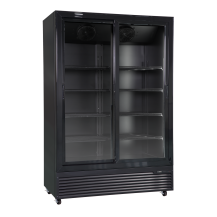 Szafa chłodnicza przeszklona Resto Quality DC1300BSLD | drzwi przesuwne | 1330x725x2023 mm | czarny | 1116 l
