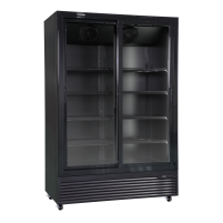 Szafa chłodnicza przeszklona Resto Quality DC1300BSLD | drzwi przesuwne | 1330x725x2023 mm | czarny | 1116 l