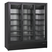 Szafa chłodnicza przeszklona Resto Quality DC1500BSLD | drzwi przesuwne | 1710x724x2023 mm | czarny | 1428 l