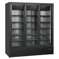 Szafa chłodnicza przeszklona Resto Quality DC1500BSLD | drzwi przesuwne | 1710x724x2023 mm | czarny | 1428 l