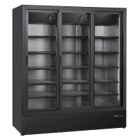 Szafa chłodnicza przeszklona Resto Quality DC1500BSLD | drzwi przesuwne | 1710x724x2023 mm | czarny | 1428 l
