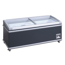 Wyspa chłodniczo-mroźnicza Resto Quality SIF600ADGC | przesuwne pokrywy | 1895x830x795 mm | ciemnoszary | 600 l