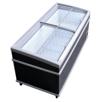 Wyspa chłodniczo-mroźnicza Resto Quality SIF700ADGC | przesuwne pokrywy | 1895x830x860 mm | ciemnoszary | 670 l
