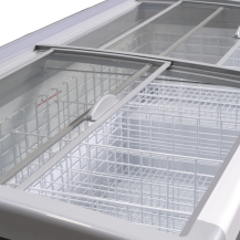 Wyspa chłodniczo-mroźnicza Resto Quality SIF700ADGC | przesuwne pokrywy | 1895x830x860 mm | ciemnoszary | 670 l