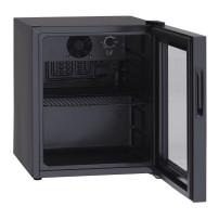 Szafa chłodnicza przeszklona DC48BB | czarna | LED | 48l