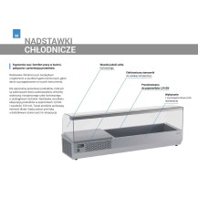 Nadstawka chłodnicza 6 x 1/4 GN 1320x350x460 Dora-Metal DM-94050.6