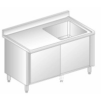 STÓŁ ZE ZLEWEM I SZAFKĄ 1300x700x850 Dora-Metal DM-S-3211