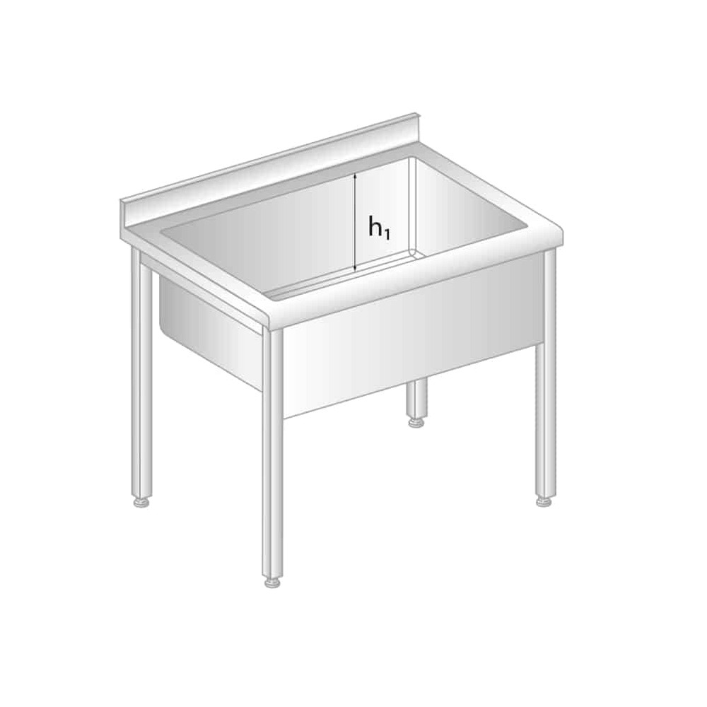 STÓŁ Z BASENEM 1000x600x850 Dora-Metal DM-S-3235 h1=300