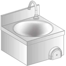 UMYWALKA Z WYŁĄCZNIKIEM KOLANOWYM 400x400x235 Dora-Metal DM-S-3281