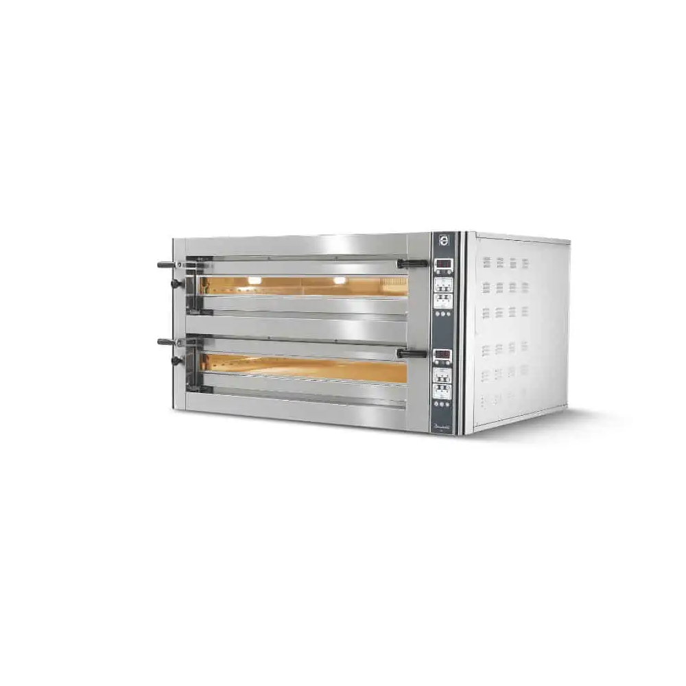 Piec do pizzy 2 komorowy, na podstawie, wersja szeroka 2 x 6 x 350mm Cuppone Donatello DN635L/2CD