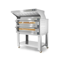 Piec do pizzy 2 komorowy, na podstawie, wersja szeroka 2 x 6 x 350mm Cuppone Donatello DN635L/2CD
