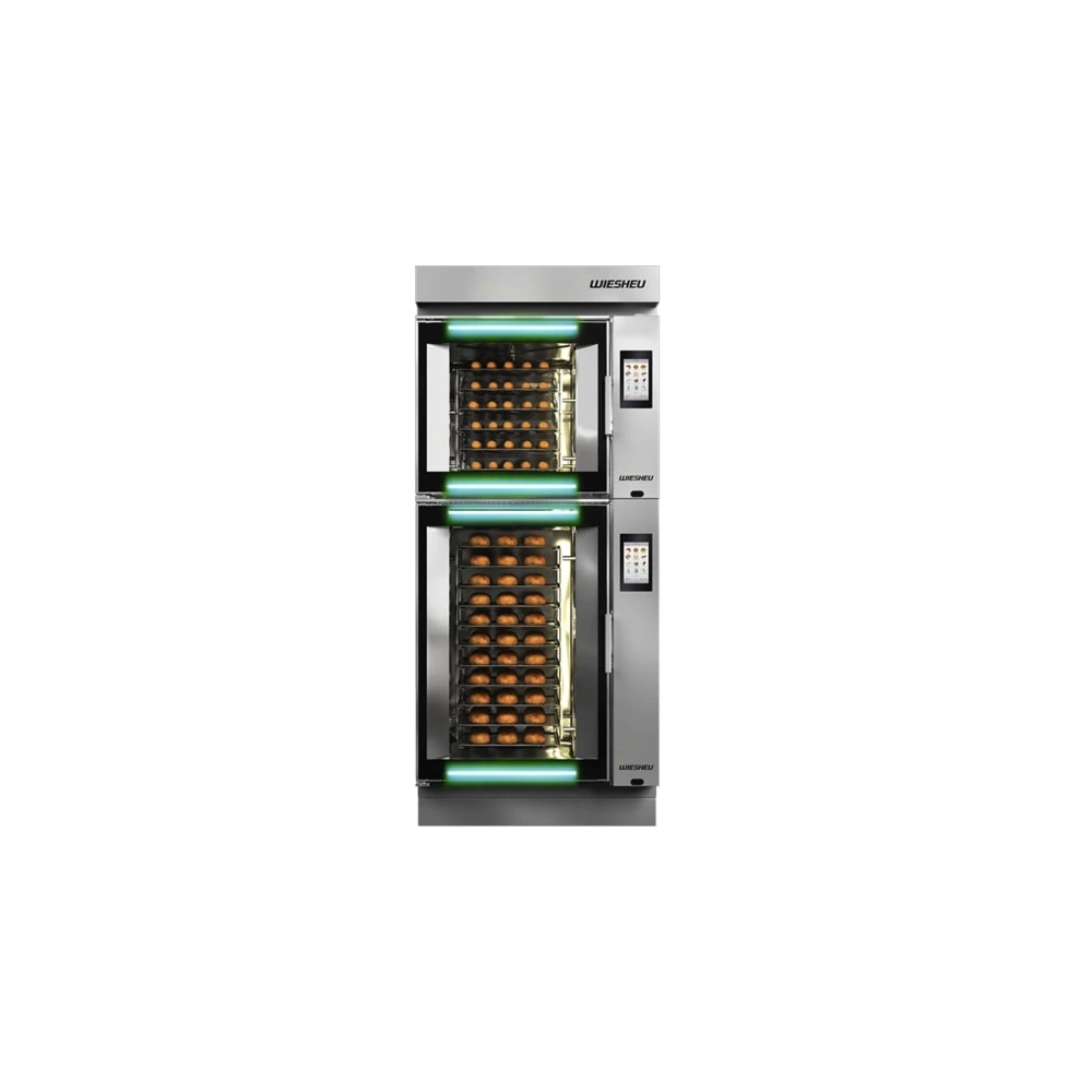 Piec konwekcyjny, piekarniczo-cukierniczy 2 komorowy, panel elektroniczny, blachy 11x600x400, 930x1085x1100 WIESHEU E3 L