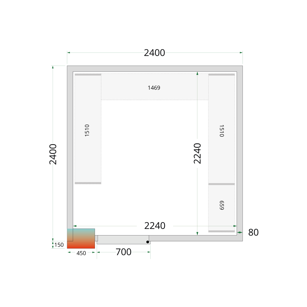Panele do pomieszczenia chłodniczego 80 mm