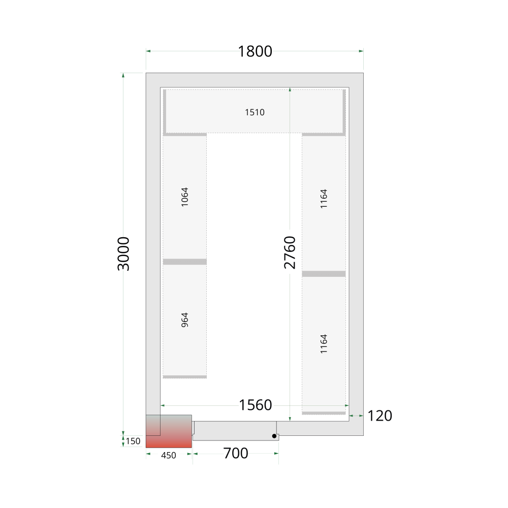 Zestaw regałów półkowych CRNF1830