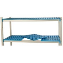 Regał aluminiowo-polipropylenowy wolnostojący – 4 półkowy – 3330x400x2000 – ALUSHELF 4PW-44+4P-104+8P-114