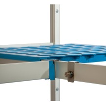 Regał aluminiowo-polipropylenowy narożny – 3 półkowy – 1640x500x2000 – ALUSHELF 1PW-53+3P-165+6UM