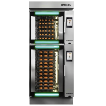 Piec konwekcyjny, piekarniczo-cukierniczy 2 komorowy, panel elektroniczny, blachy 8/10x600x400, 930x1020x975 WIESHEU EUROMAT 64 