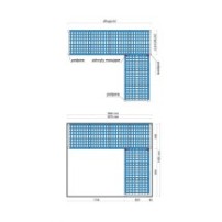 Regał aluminiowo-polipropylenowy łącznikowy – 3 półkowy – 1510x500x1750 – ALUSHELF 3P-155+12UM