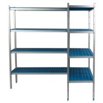 Regał aluminiowo-polipropylenowy łącznikowy – 5 półkowy – 1940x600x1750 – ALUSHELF 1PD-65+5P-96+5P-106+20UM