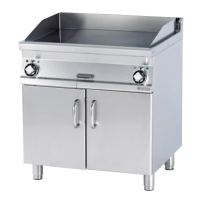 Płyta grillowa elektryczna gładka, 800x700x900, RM GASTRO FTL - 78 ET