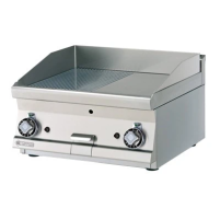 ﻿Płyta grillowa gazowa, 600x600x280, RM GASTRO FTRT - 66 GS