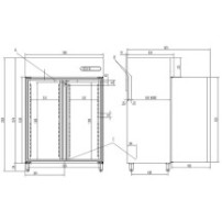 Szafa dwutemperaturowa chłodniczo-chłodnicza 1400 l GN2/1 – ASBER ECP-1402/2 HC