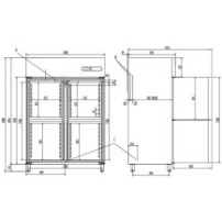 Szafa dwutemperaturowa chłodniczo-mroźnicza 1400 l GN2/1 – ASBER ECPM-1404 HC