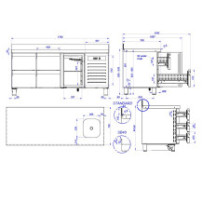 Stół chłodniczy 700 mm GN 1/1 – ASBER ETP-7-180-30 HC LLR SB40