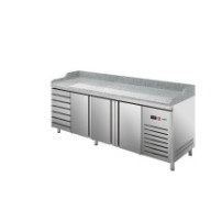 Stół chłodniczy do pizzy 800 mm Euronorm (400 × 600) – ASBER ETP-8-250-37 HC LLR GR
