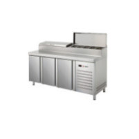 Stół zespolony do pizzy 800 mm EURONORM (400 × 600) – ASBER ETPZ-8-200 HC 90NS GN1/3