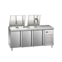 Stół zespolony do pizzy 800 mm EURONORM (400 × 600) – ASBER ETPZ-8-200 HC 90NS GN1/3