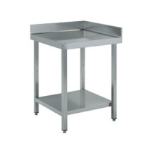 Stół roboczy narożny z półką 900 × 600 mm – ASBER WTA-096 – 304 Line