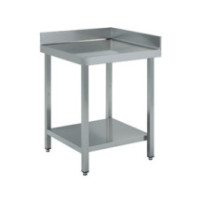 Stół roboczy narożny z półką 900 × 600 mm – ASBER WTA-096 – 304 Line