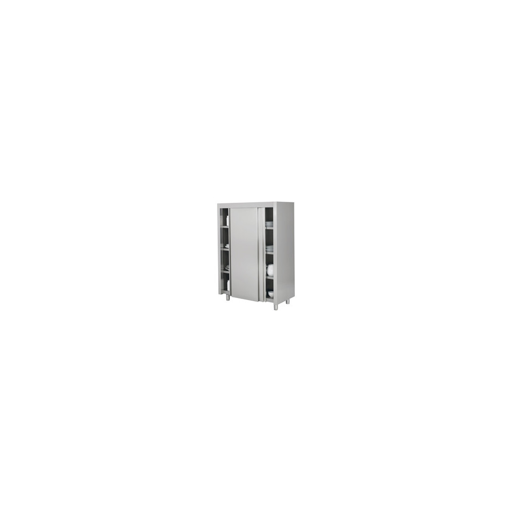 Szafa magazynowa 2-drzwiowa z drzwiami suwanymi 1200 × 600 mm – ASBER SC2-126/183SSD – 304 Line