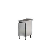 Stół roboczy z szafką z drzwiami skrzydłowymi - jednodrzwiowe 400 × 600 mm – ASBER WM-46 PL HD – 304 Line