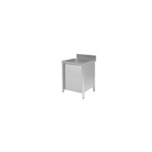 Stół roboczy z szafką z drzwiami skrzydłowymi - jednodrzwiowe 600 × 700 mm – ASBER WM-67 PL HD – ECO Line