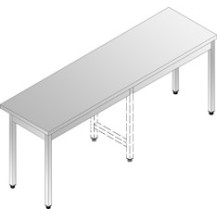Stół roboczy 2400 × 700 mm – ASBER WT-247 PL – 304 Line