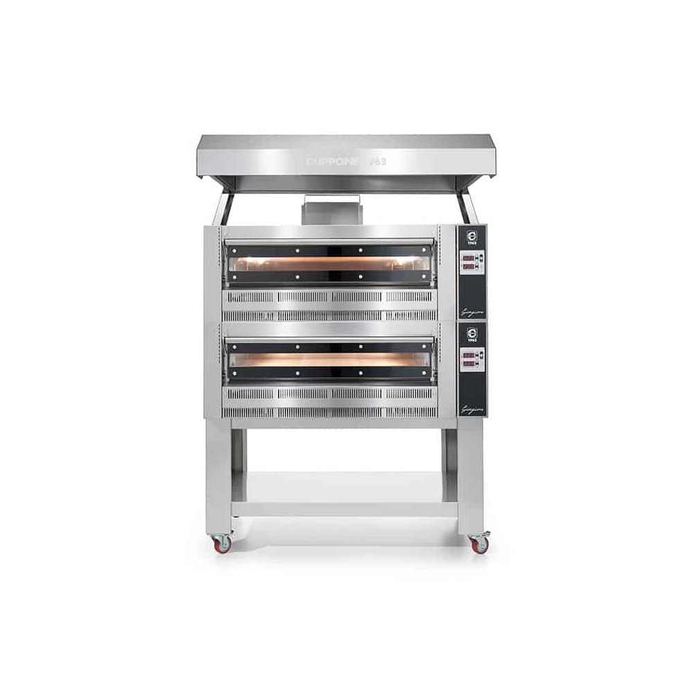 Gazowy piec do pizzy 2 komorowy, 2 x 4 x 35 cm, komora 720x720 mm, Cuppone Giorgione GR435/2D