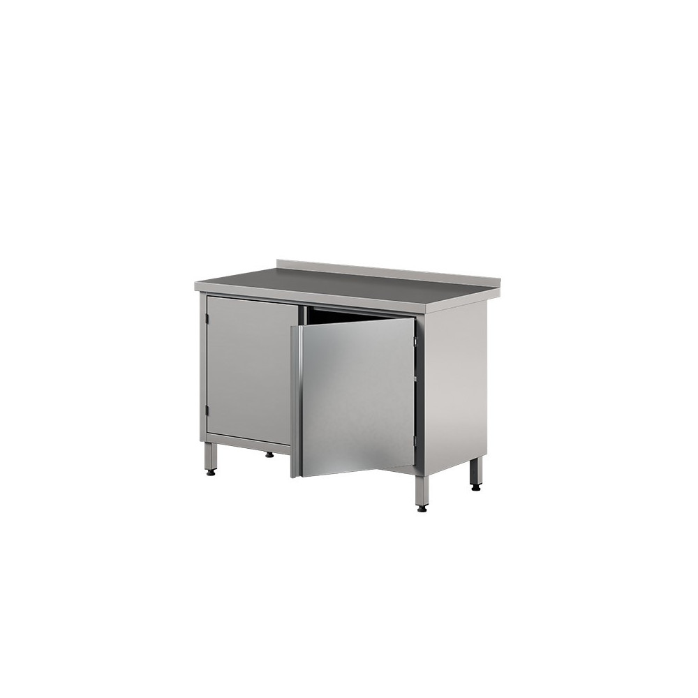Stół roboczy z szafką z drzwiami skrzydłowymi - jednodrzwiowe 1200 × 700 mm – ASBER WM-127 PL 2HD – ECO Line